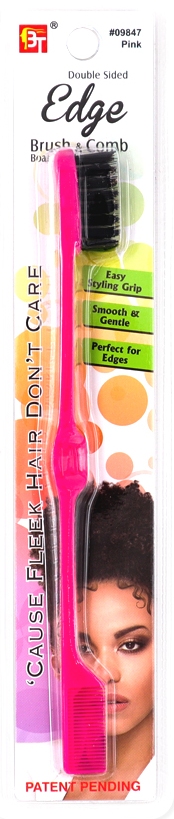 Edge Brush & Comb - Pink 